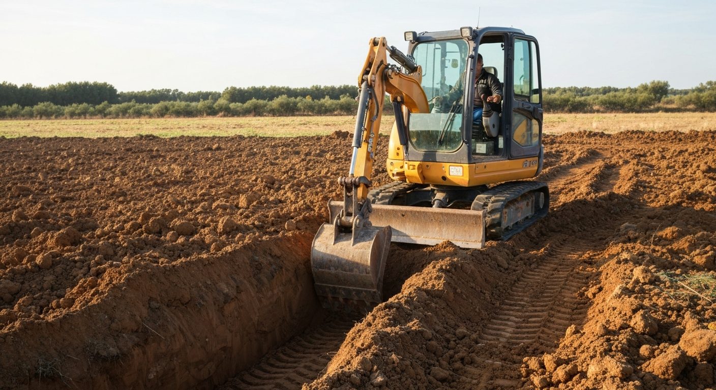 Excavación para cimentación de vivienda unifamiliar: zanjas, profundidades y tolerancias